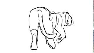 quick sketch animation Tiger reference pacing