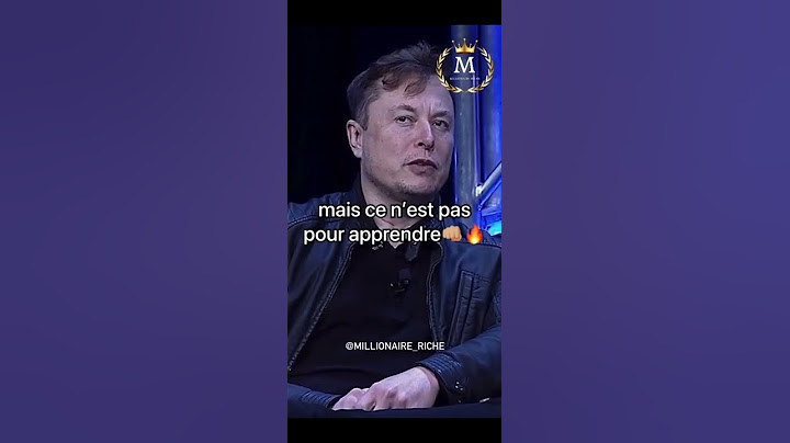 Elon Musk explique pourquoi l'école est inutile.