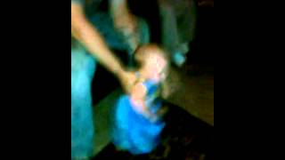 funny air running baby
