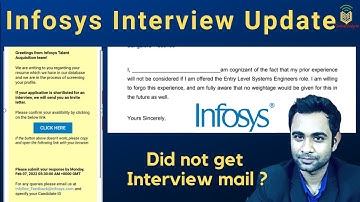 Infosys Interview Update mail 26/12/2021 & 23/01/2022 | When Will you get Interview Mail