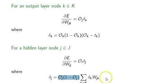 Neural network tutorial  The back propagation algorithm Part 2
