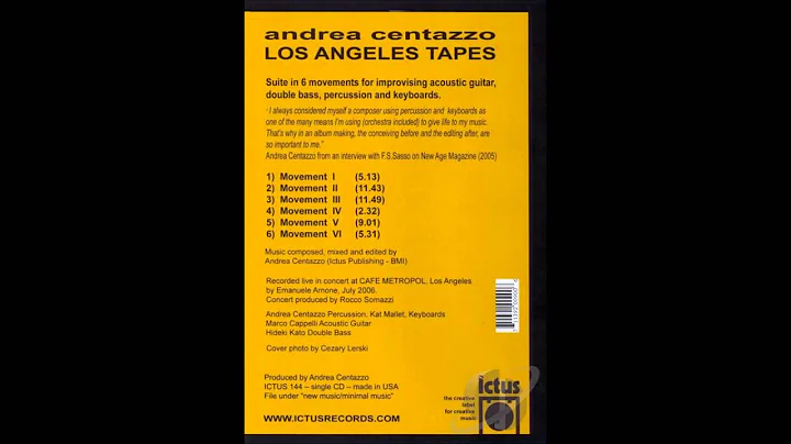 Andrea Centazzo  (W/Hideki Kato & Marco Capelli) -...
