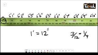 Cara betul membaca pita ukur dan menulis unit imperial kaki dan inci (bahagian 2)