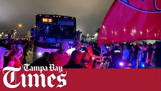 Famous Bucs' fans surround Chiefs' team bus in Tampa Wealth