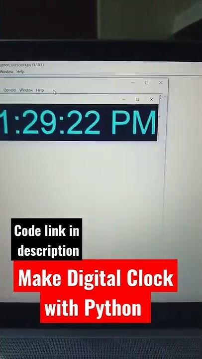 Make a Digital Clock Using Python || #pythonforbeginners #python # ...