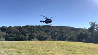 BO-105 Helicopter Landing At Private Airstrip