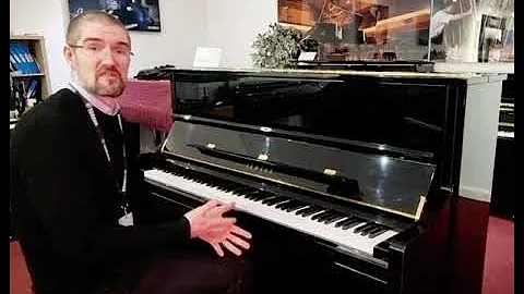 Yamaha U1 Acoustic Upright Piano | Polished Ebony | Used | Edinburgh Store - Rimmers Music