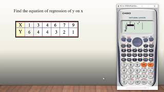 Regression, Calculating Correlation using the calculator, حساب حط الإنحدار بإستخدام الآلة الحاسبة