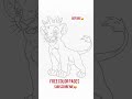 Simba Lion King Coloring Page 🦁 #Shorts  #ColoringPages #LionKing #Simba #FreeColoringPages