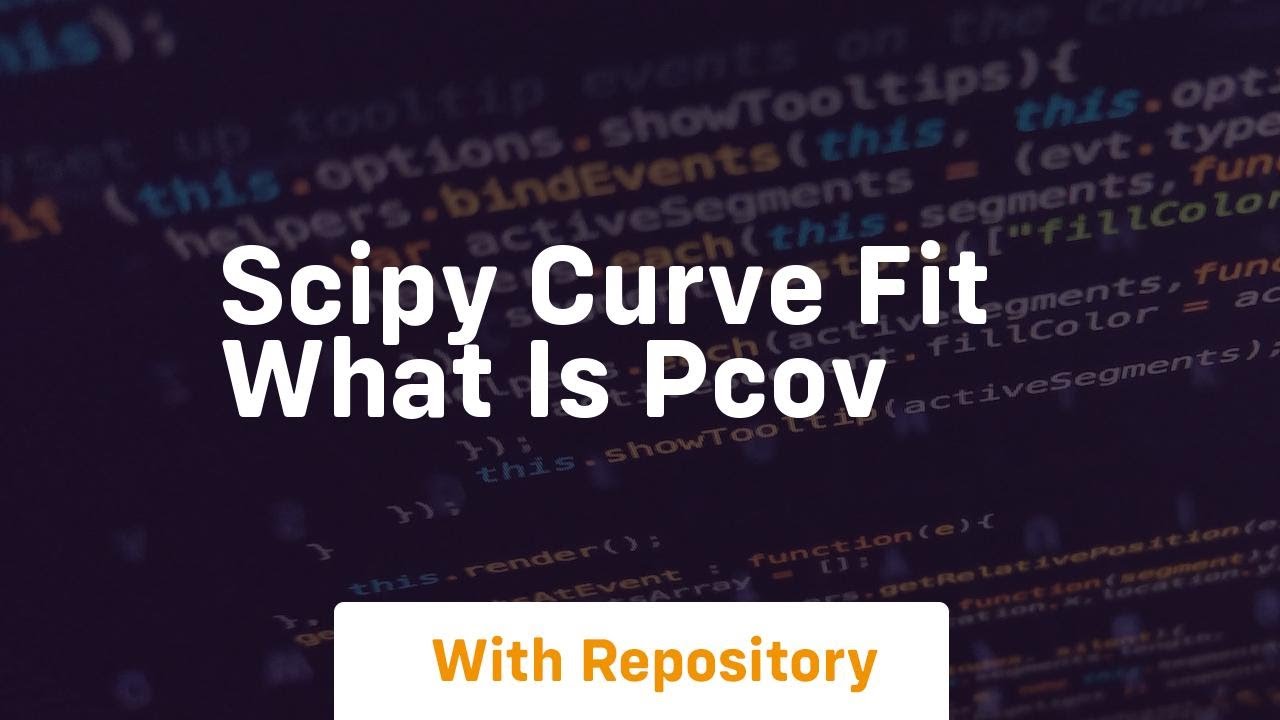scipy curve fit what is pcov - YouTube