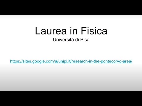 Presentazione Laurea Triennale in Fisica