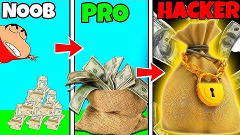 NOOB VS PRO VS HACKER VS GOD IN MONEY RUN 3D WITH SHINCHAN & CHOP