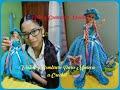 Elegante Vestido y Sombrero Para Muñeca Tejido a Crochet.