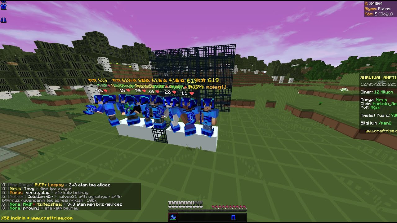 PATLAYAN CLAİMLERDE KÜÇÜK TAGLARI BÖLMECE - craftrise survival ametist