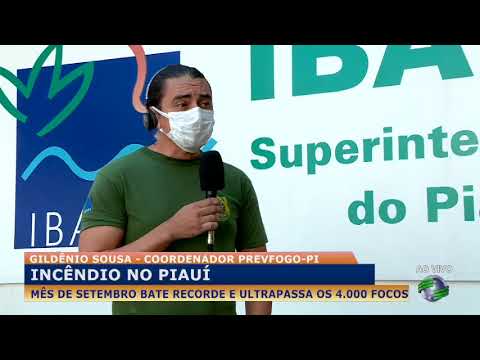 Mês de setembro bate recorde de incêndios no Piauí