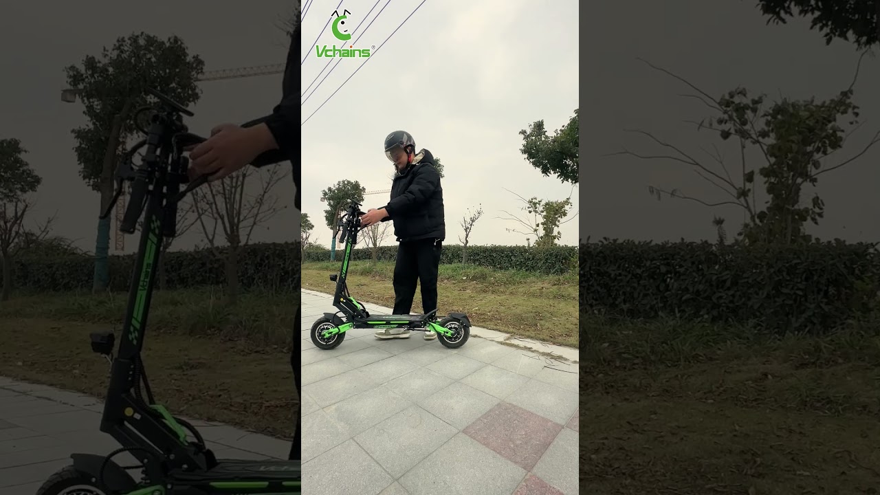 Easy folding, city riding electric scooter. 