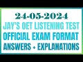 Jays 2nd channel  oet listening test 24052024 oet oetexam oetnursing oetlisteningtest