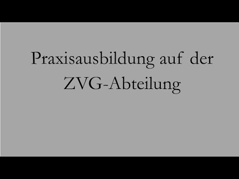 Praxisausbildung auf der ZVG Abteilung