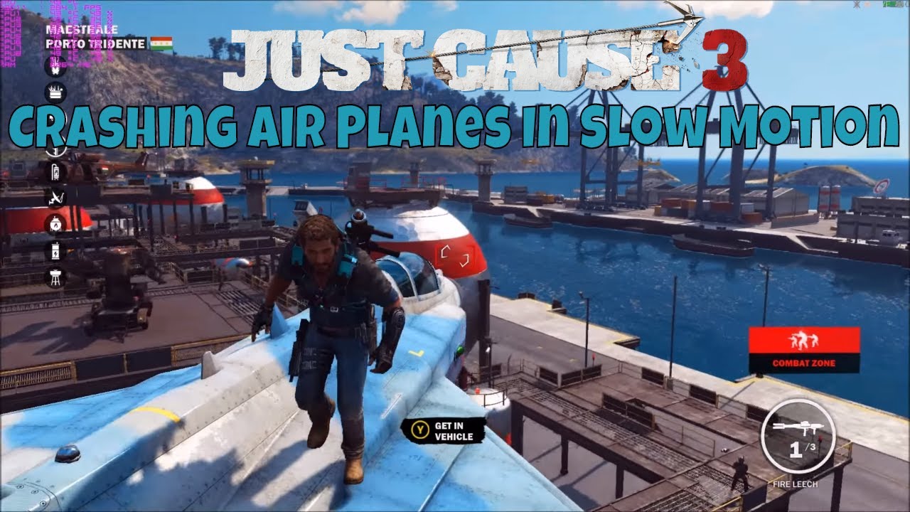 Just Cause 3 Crashing airplanes in slow motion