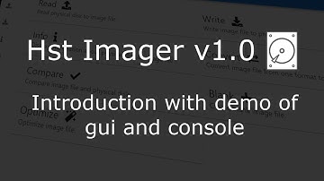Hst Imager v1.0 Introduction with demo of gui and console