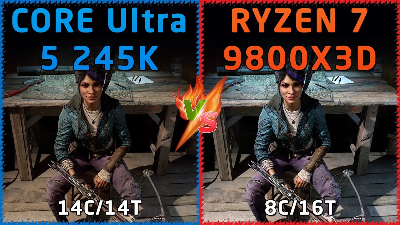 Intel Core Ultra 5 245K vs AMD Ryzen 7 9800X3D - YouTube