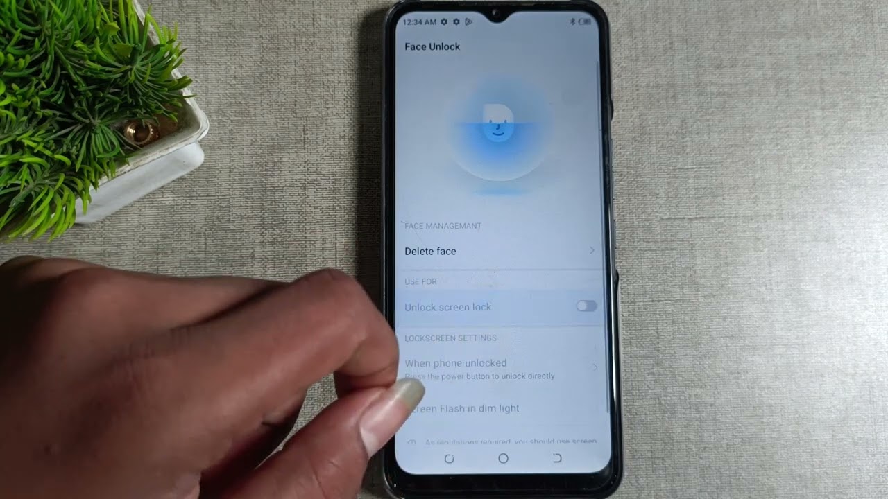 How to off face lock in tecno pop 5 LTE, face lock  mobile settings