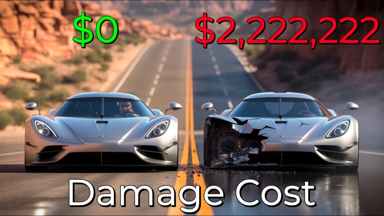 Realistic Crashes BeamNG Drive Damage Cost Koenigsegg Regera | Epic Wallet Survival