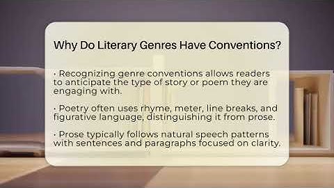 Why Do Literary Genres Have Conventions? - The Prose Path
