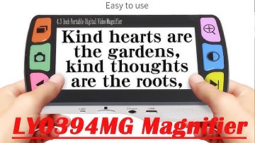LY0394MG Handheld Portable Video Electronic Magnifier with Light, Low Vision Aids with Reading Line