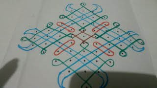 #simple&easy rangoli 11×1 dots/chukkala muggulu/melekala muggulu/kolam rangoli