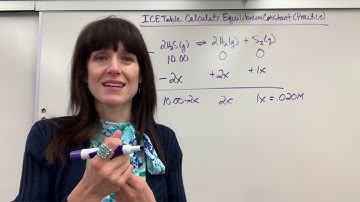 Ice Table: Calculate Equilibrium Constant Practice