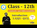 Class 12th -Continuity and Differentiability Part -2
