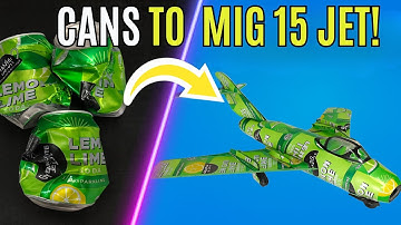 I built a MIG-15 fighter jet from 24 SODA CANS in 3 MINUTES ✈️