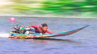 Mini Riverboat Drag Racing in Thailand