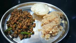 Halwa Poori Chana/Navratri Kanya Bhoj Prashad Thali/Kanjak Thali/कंजक थाली/नवरात्री कन्या पूजा थाली