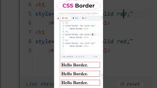 CSS Border Property  #coding #programming  #htmltutorial #css