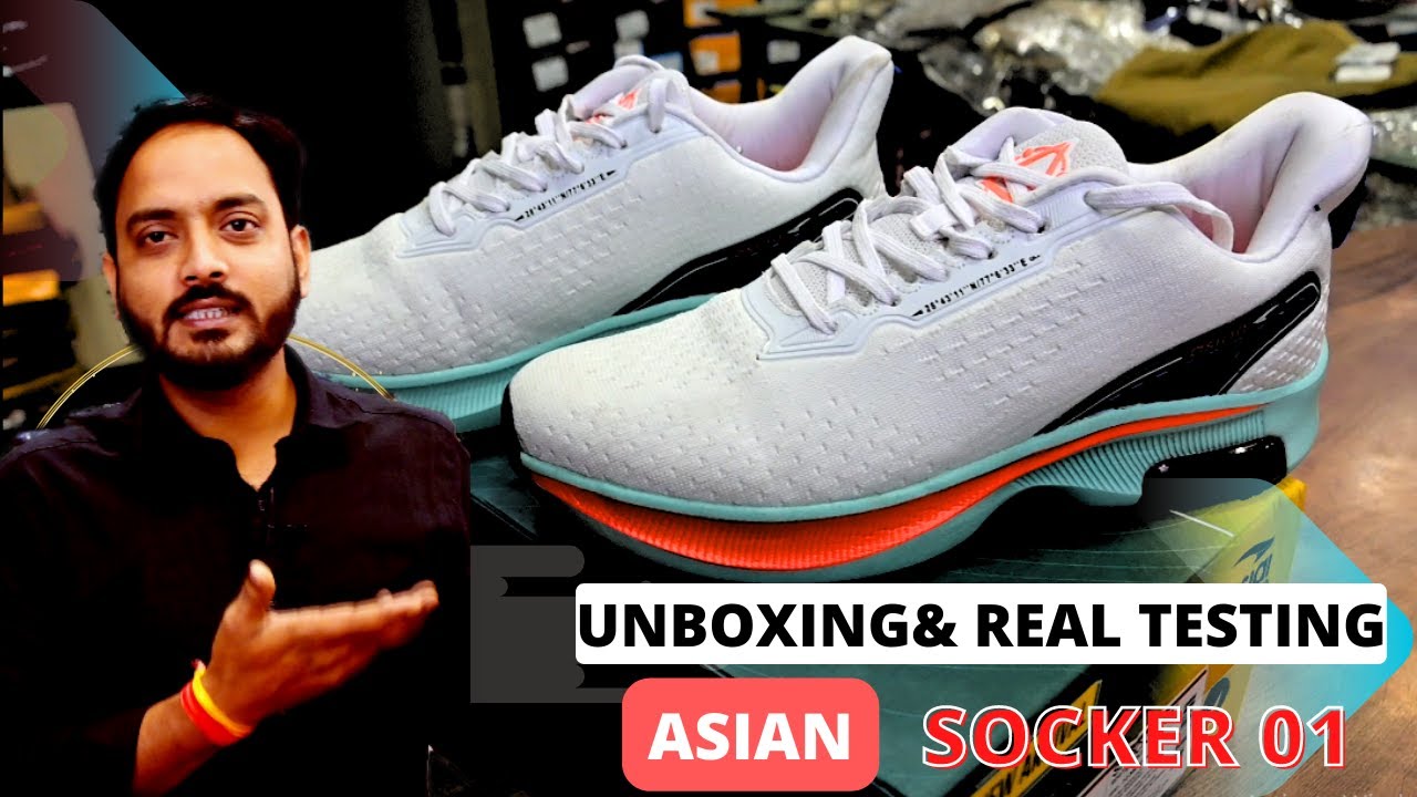 Unboxing and Review Asian Shocker 01 sports shoes for men Sports