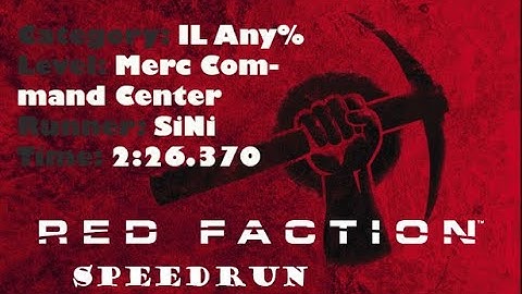 Red Faction - Merc Command Center: Any% Dash in 2m 26s 370ms (New PB/World Record)