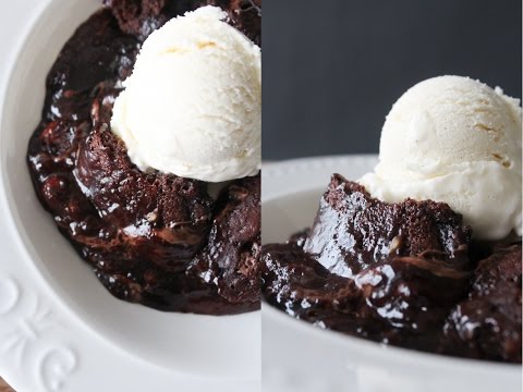 How To Make Hot Fudge Chocolate Pudding Cake With Nutella Swirls - By One Kitchen Episode 714