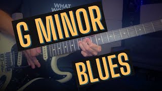 Slow Blues Guitar Backing Track - G Minor chords