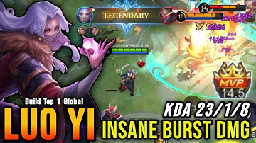 23 Kills!! Luo Yi Insane Burst Damage - Build Top 1 Global Luo Yi ~ MLBB