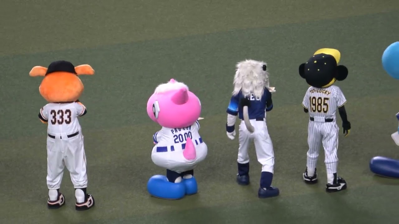 オールスターゲーム2023】12球団マスコット対決 つば九郎は中日チアに