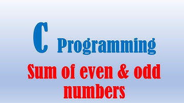Sum of Even and Odd numbers from 1 to up to the given number