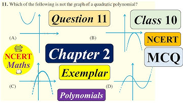 MCQ | NCERT Class 10 Maths Chapter 2 Exemplar | Question 11 | Exercise 2.1 | polynomials | CBSE