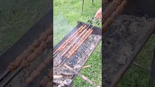 Еда шашлык из куриных сердечек #еда #шашлык