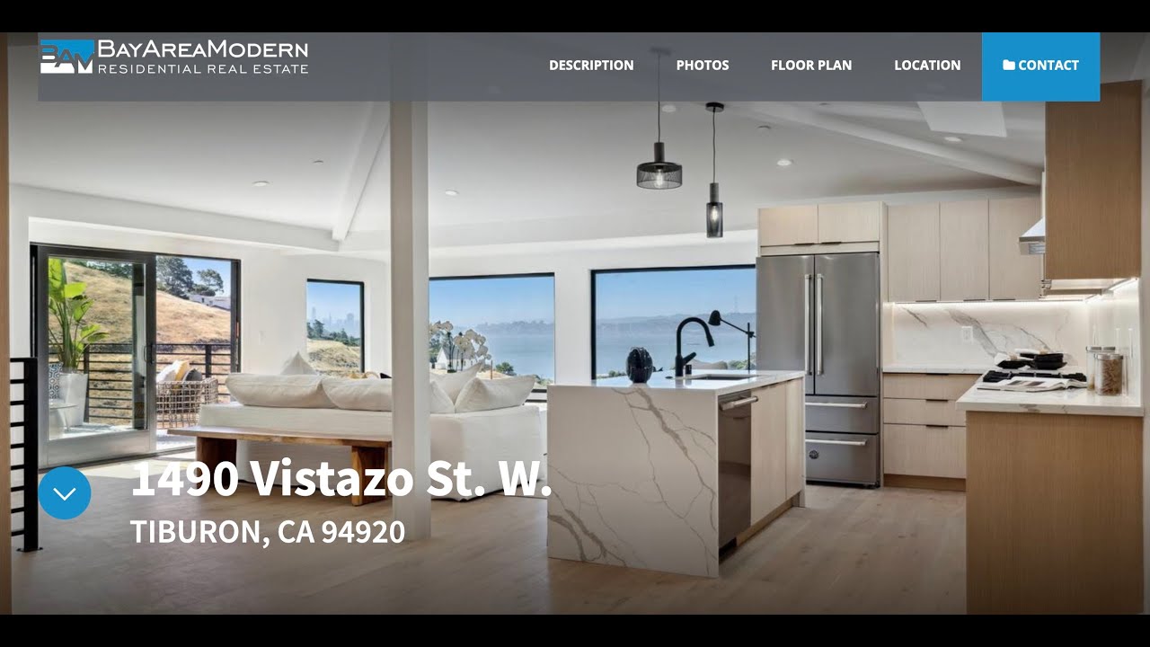 Modern View Home in Tiburon - San Francisco Views - Backing to St. Hilary's Open Space - $2,8255,000