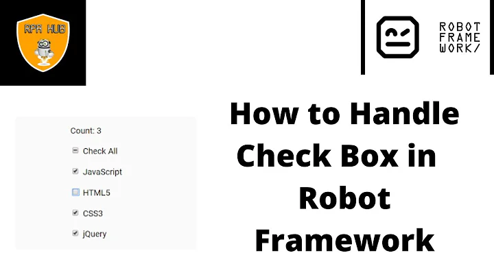 How to Select Check box  in Robot Framework | Working with Check box | Robot Framework Tutorial