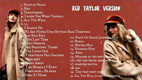 [Full Album Playlist] T♤YLOR SWIFT 🧣 RED TV ALL TRACK (reupload)