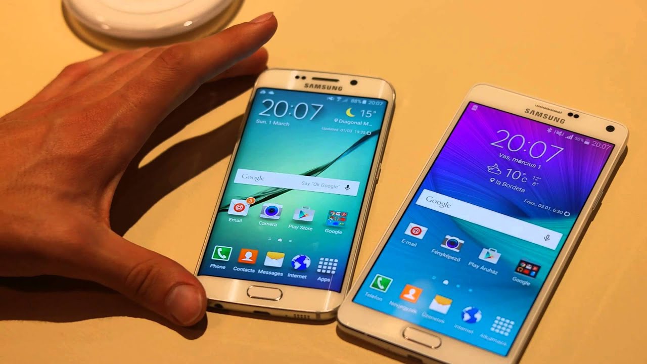 Samsung Galaxy S6 Edge vs Galaxy Note 4 video