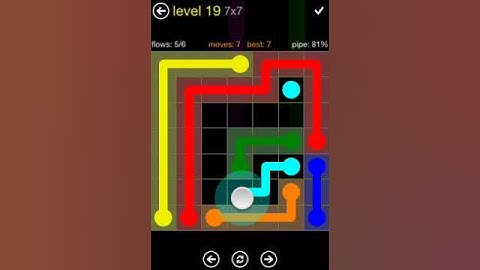 Flow Free 7X7 walkthrough level 19